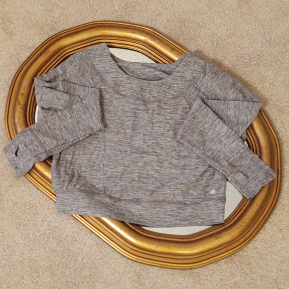 Layers Tops - *SOLD*  Gray Athletic Crop Top